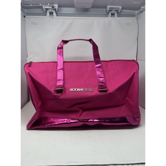 Victoria's Secret Handbags - Victoria's Secret Travel Tote Bag Hot Pink Foil NWT $99‎ MSRP